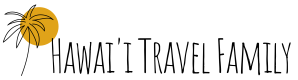 Hawai'i Travel Family text with palm tree and sun logo